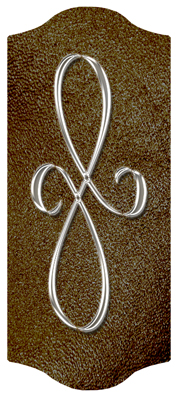 DARAY-C-601-SL-SH-BR Silver Scroll Shimmer Brown